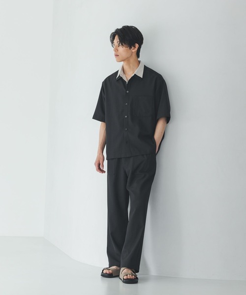 GLOBAL WORK(グローバルワーク)の「リネンブレンドシャツ/半袖/732032(シャツ/ブラウス・メンズ・ブラック/ダークブラウン・LARGE/X-LARGE/SMALL/MEDIUM)」の6枚目の写真
