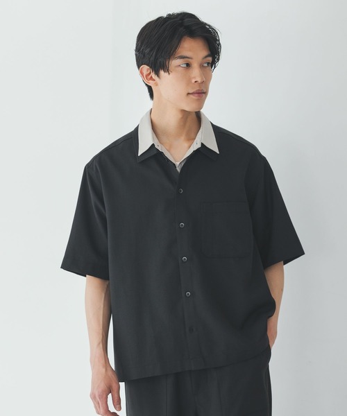 GLOBAL WORK(グローバルワーク)の「リネンブレンドシャツ/半袖/732032(シャツ/ブラウス・メンズ・ブラック/ダークブラウン・LARGE/X-LARGE/SMALL/MEDIUM)」の7枚目の写真