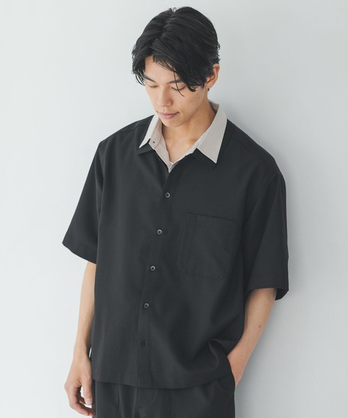GLOBAL WORK(グローバルワーク)の「リネンブレンドシャツ/半袖/732032(シャツ/ブラウス・メンズ・ブラック/ダークブラウン・LARGE/X-LARGE/SMALL/MEDIUM)」の9枚目の写真