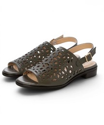 BARCLAY(バークレー) カットワークレザーカバードサンダル