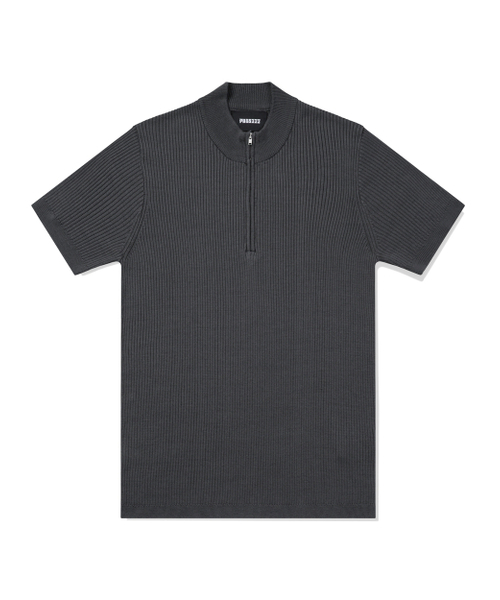 PHOS333（フォースサンサンサン）の「M Slim Fit Half Zip Knit/Charcoal（ニット/セーター・メンズ・その他・FREE）」の2枚目の写真
