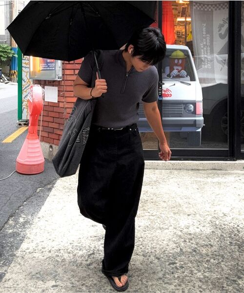 PHOS333（フォースサンサンサン）の「M Slim Fit Half Zip Knit/Charcoal（ニット/セーター・メンズ・その他・FREE）」の7枚目の写真