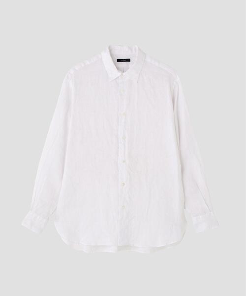 YLEVE(イレーヴ)の「YLEVE / LINEN BROADCLOTH SHIRT(シャツ/ブラウス・レディース・ベージュ/ホワイト・1/0)」の1枚目の写真