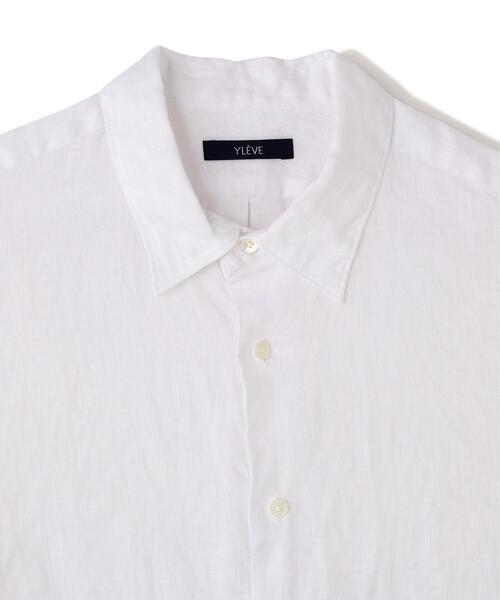 YLEVE(イレーヴ)の「YLEVE / LINEN BROADCLOTH SHIRT(シャツ/ブラウス・レディース・ベージュ/ホワイト・1/0)」の4枚目の写真