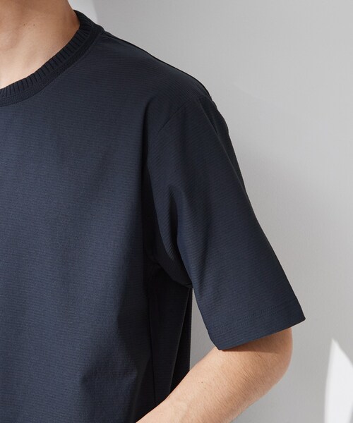 THE SHOP TK (ザ ショップ ティーケー )の「【吸水速乾/UVカット/接触冷感】ミニリップル半袖Tシャツ(Tシャツ/カットソー・メンズ・ライトグレー/オフホワイト/ネイビー・02/03/04)」の20枚目の写真