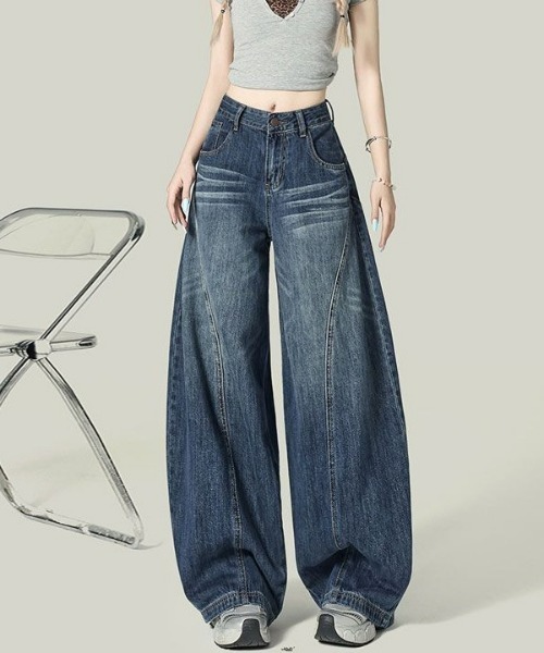 REBALANCE(リバランス)の「ワイドカーブデニム(デニムパンツ・レディース・A・MEDIUM/LARGE/X-LARGE)」の1枚目の写真