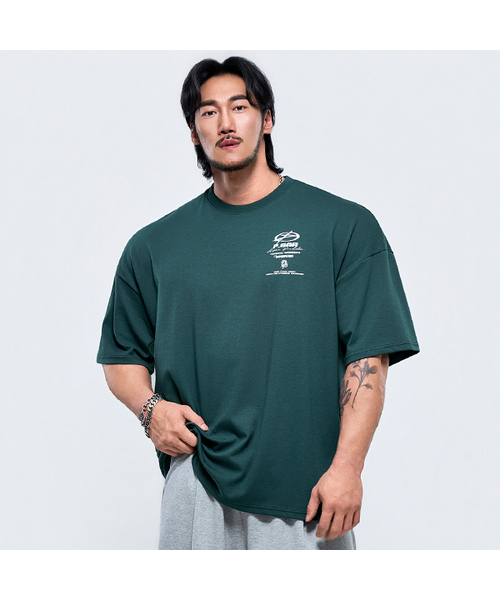 PHYSICAL GARMENTS（フィジカルガーメンツ）の「P2647 アーカイブクラックジャイアント半袖 [4COLOR]（Tシャツ/カットソー・メンズ・ブラック/ホワイト/チャコール/ダークグリーン・MEDIUM/LARGE/X-LARGE/XX-LARGE）」の4枚目の写真