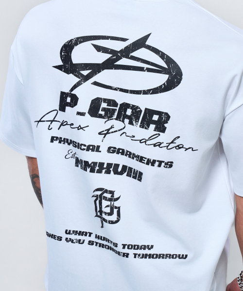 PHYSICAL GARMENTS（フィジカルガーメンツ）の「P2647 アーカイブクラックジャイアント半袖 [4COLOR]（Tシャツ/カットソー・メンズ・ブラック/ホワイト/チャコール/ダークグリーン・MEDIUM/LARGE/X-LARGE/XX-LARGE）」の22枚目の写真