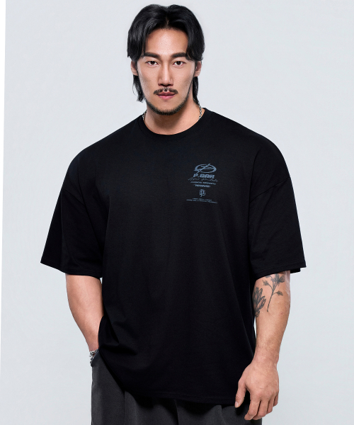 PHYSICAL GARMENTS（フィジカルガーメンツ）の「P2647 アーカイブクラックジャイアント半袖 [4COLOR]（Tシャツ/カットソー・メンズ・ブラック/ホワイト/チャコール/ダークグリーン・MEDIUM/LARGE/X-LARGE/XX-LARGE）」の6枚目の写真