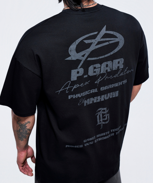 PHYSICAL GARMENTS（フィジカルガーメンツ）の「P2647 アーカイブクラックジャイアント半袖 [4COLOR]（Tシャツ/カットソー・メンズ・ブラック/ホワイト/チャコール/ダークグリーン・MEDIUM/LARGE/X-LARGE/XX-LARGE）」の8枚目の写真