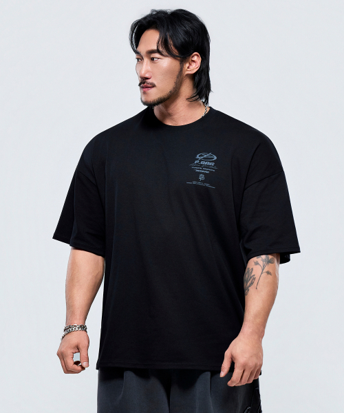 PHYSICAL GARMENTS（フィジカルガーメンツ）の「P2647 アーカイブクラックジャイアント半袖 [4COLOR]（Tシャツ/カットソー・メンズ・ブラック/ホワイト/チャコール/ダークグリーン・MEDIUM/LARGE/X-LARGE/XX-LARGE）」の16枚目の写真