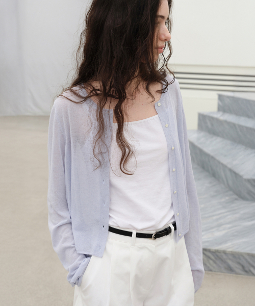 LEVAR（レバー）の「Light Linen Cardigan - Polar Sky-Blue（ニット/セーター・レディース・その他・FREE）」の2枚目の写真