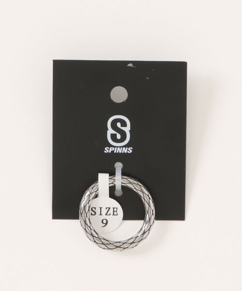 SPINNS(スピンズ)の「アンティークシルバーリング/メッシュデザイン(リング・メンズ・アンティークシルバー・ONESIZE)」の2枚目の写真
