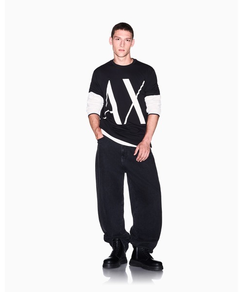 ARMANI EXCHANGE(アルマーニエクスチェンジ)の「【A|X アルマーニ エクスチェンジ】ボールドロゴ レギュラーフィット 半袖クルーネックTシャツ/REGULAR(Tシャツ/カットソー・メンズ・ブラック/グレイッシュベージュ・XX-LARGE/X-SMALL/X-LARGE/SMALL/MEDIUM/LARGE)」の6枚目の写真