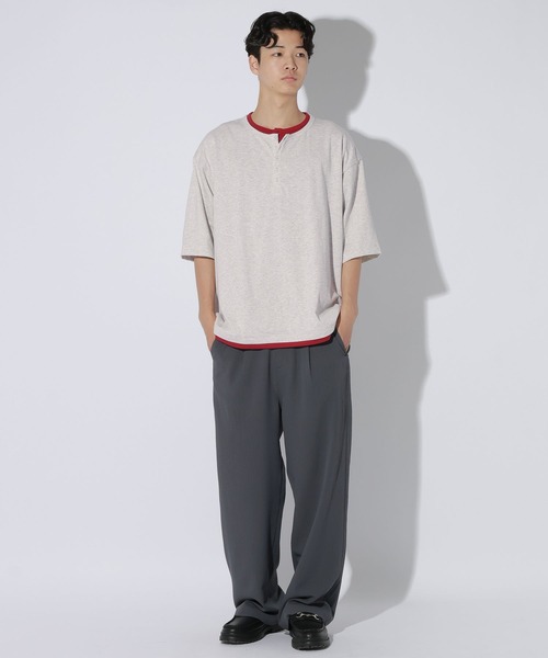 LAKOLE（ラコレ）の「フェイクヘンリーネックＴ / 869674（Tシャツ/カットソー・メンズ・ホワイト/ブラック/ネイビー・MEDIUM/LARGE）」の10枚目の写真
