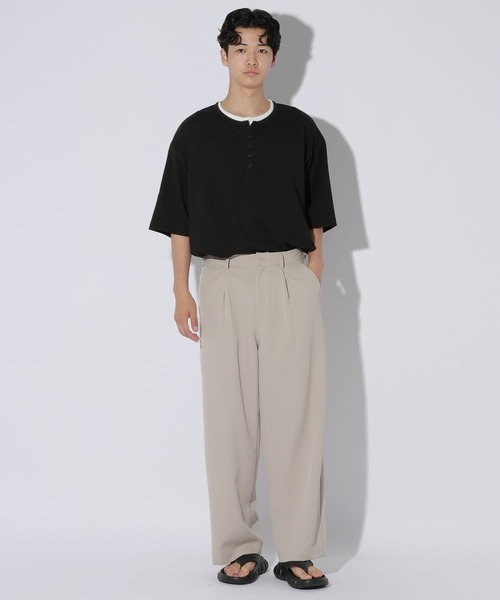 LAKOLE（ラコレ）の「フェイクヘンリーネックＴ / 869674（Tシャツ/カットソー・メンズ・ホワイト/ブラック/ネイビー・MEDIUM/LARGE）」の18枚目の写真