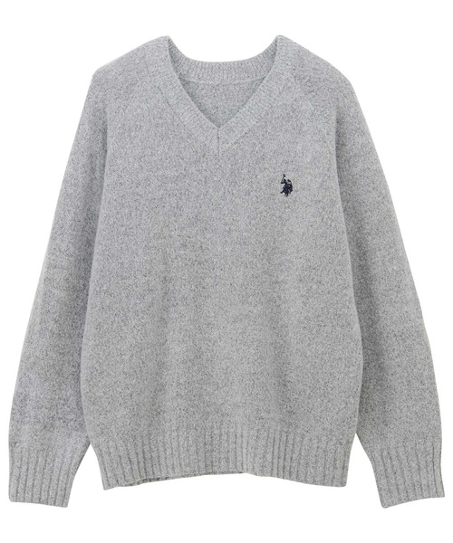 U.S. POLO ASSN.(ユーエスポロアッスン)の「GeeRA別注【U.S. POLO ASSN.】Vネックニット(ニット/セーター・レディース・ネイビー/グレー・X-LARGE/LARGE/MEDIUM/SMALL)」の19枚目の写真