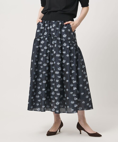 UNITED ARROWS（ユナイテッドアローズ）の「ブーケ カットジャガード スカート（スカート・レディース・ブラック/ネイビー・38/36）」の3枚目の写真