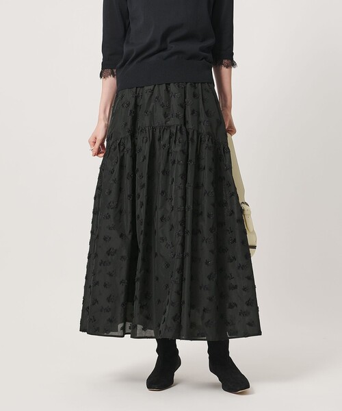 UNITED ARROWS（ユナイテッドアローズ）の「ブーケ カットジャガード スカート（スカート・レディース・ブラック/ネイビー・38/36）」の5枚目の写真