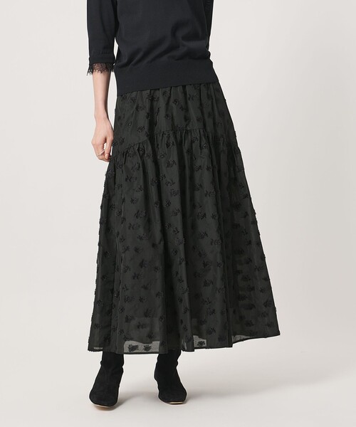 UNITED ARROWS（ユナイテッドアローズ）の「ブーケ カットジャガード スカート（スカート・レディース・ブラック/ネイビー・38/36）」の6枚目の写真