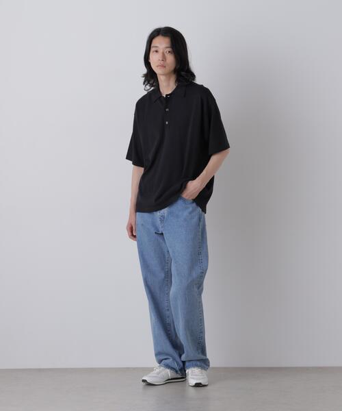 YLEVE(イレーヴ)の「YLEVE / WASHI COTTON PAPER KNIT POLO(ポロシャツ・メンズ・レッド系その他4/カーキ/ブラック・4)」の4枚目の写真