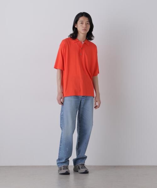 YLEVE(イレーヴ)の「YLEVE / WASHI COTTON PAPER KNIT POLO(ポロシャツ・メンズ・レッド系その他4/カーキ/ブラック・4)」の7枚目の写真