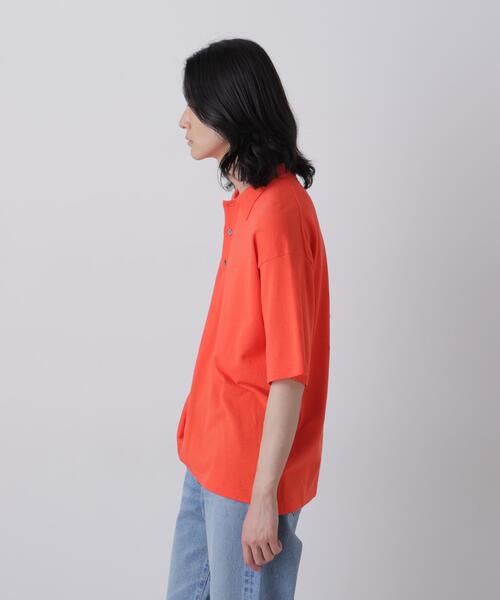 YLEVE(イレーヴ)の「YLEVE / WASHI COTTON PAPER KNIT POLO(ポロシャツ・メンズ・レッド系その他4/カーキ/ブラック・4)」の8枚目の写真