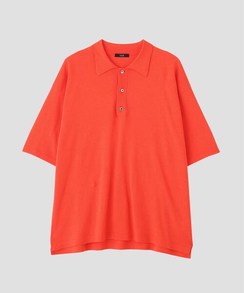 YLEVE(イレーヴ)の「YLEVE / WASHI COTTON PAPER KNIT POLO(ポロシャツ・メンズ・レッド系その他4/カーキ/ブラック・4)」の11枚目の写真