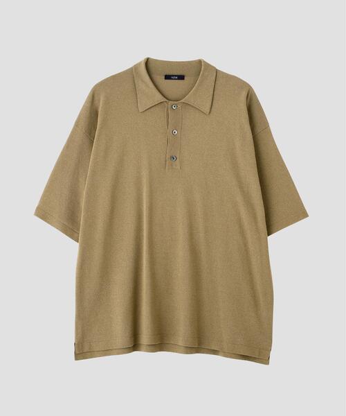 YLEVE(イレーヴ)の「YLEVE / WASHI COTTON PAPER KNIT POLO(ポロシャツ・メンズ・レッド系その他4/カーキ/ブラック・4)」の17枚目の写真
