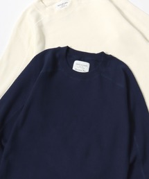 HOUSTON/ヒューストン Heavy Thermal Crew Tee/ヘビーサーマル ワッフル 無地 クルーネック 長袖Tシャツ/ロングスリーブTシャツ/ロンT/レディース メンズ