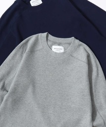 HOUSTON/ヒューストン Heavy Thermal Crew Tee/ヘビーサーマル ワッフル 無地 クルーネック 長袖Tシャツ/ロングスリーブTシャツ/ロンT/レディース メンズ