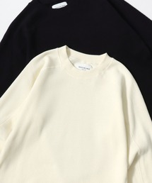 HOUSTON/ヒューストン Heavy Thermal Crew Tee/ヘビーサーマル ワッフル 無地 クルーネック 長袖Tシャツ/ロングスリーブTシャツ/ロンT/レディース メンズ