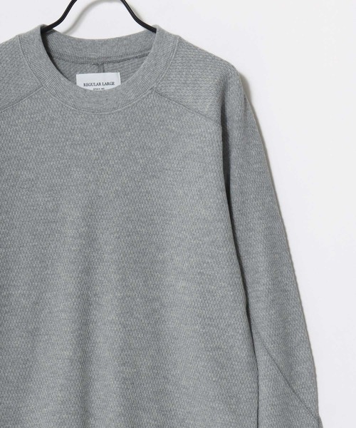 HOUSTON（ヒューストン）の「HOUSTON/ヒューストン Heavy Thermal Crew Tee/ヘビーサーマル ワッフル 無地 クルーネック 長袖Tシャツ/ロングスリーブTシャツ/ロンT/レディース メンズ（Tシャツ/カットソー・メンズ・ネイビー/ブラック/オフホワイト/グレー・M/L/XL）」の7枚目の写真