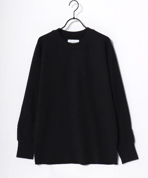 HOUSTON（ヒューストン）の「HOUSTON/ヒューストン Heavy Thermal Crew Tee/ヘビーサーマル ワッフル 無地 クルーネック 長袖Tシャツ/ロングスリーブTシャツ/ロンT/レディース メンズ（Tシャツ/カットソー・メンズ・ネイビー/ブラック/オフホワイト/グレー・M/L/XL）」の10枚目の写真