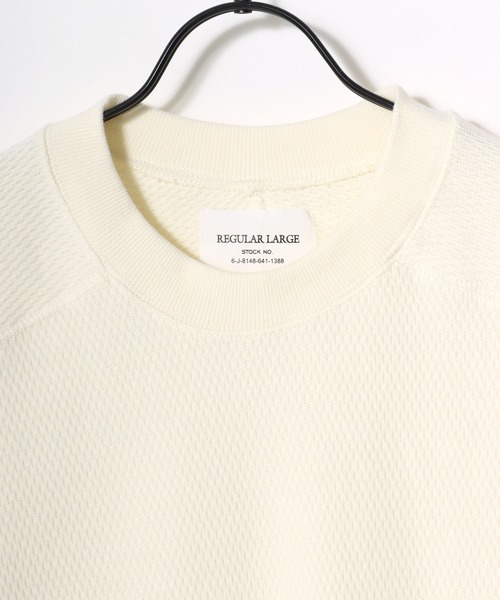 HOUSTON（ヒューストン）の「HOUSTON/ヒューストン Heavy Thermal Crew Tee/ヘビーサーマル ワッフル 無地 クルーネック 長袖Tシャツ/ロングスリーブTシャツ/ロンT/レディース メンズ（Tシャツ/カットソー・メンズ・ネイビー/ブラック/オフホワイト/グレー・M/L/XL）」の14枚目の写真