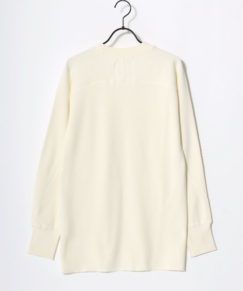 HOUSTON（ヒューストン）の「HOUSTON/ヒューストン Heavy Thermal Crew Tee/ヘビーサーマル ワッフル 無地 クルーネック 長袖Tシャツ/ロングスリーブTシャツ/ロンT/レディース メンズ（Tシャツ/カットソー・メンズ・ネイビー/ブラック/オフホワイト/グレー・M/L/XL）」の13枚目の写真