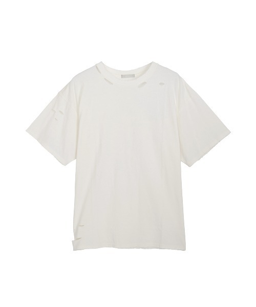ELCHELE(エルチェレ)の「BOROBORO TEE(Tシャツ/カットソー・レディース・スミクロ/サンドベージュ/ホワイト・FREE)」の19枚目の写真