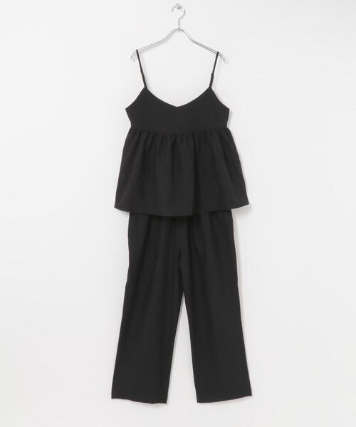 URBAN RESEARCH DOORS(アーバンリサーチドアーズ)の「バックリボンキャミ付きイージーパンツ(ワンピース・レディース・ブラック/ブラウン・FREE)」の10枚目の写真