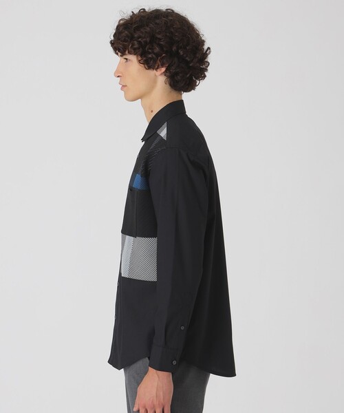 BLACK LABEL CRESTBRIDGE(ブラックレーベル・クレストブリッジ)の「クレストブリッジチェックニットドッキングシャツ(シャツ/ブラウス・メンズ・オフホワイト/ブラック・XL/S/L/M)」の11枚目の写真