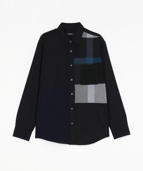 BLACK LABEL CRESTBRIDGE(ブラックレーベル・クレストブリッジ)の「クレストブリッジチェックニットドッキングシャツ(シャツ/ブラウス・メンズ・オフホワイト/ブラック・XL/S/L/M)」の14枚目の写真