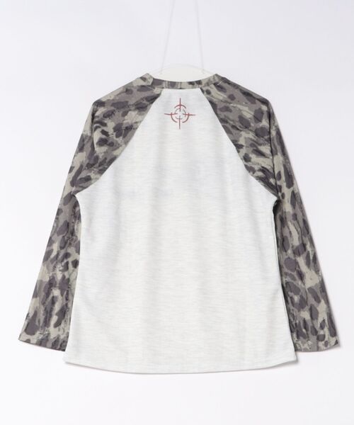WESTSEA（ウエストシー）の「カモフラ切替 ダメージ加工 ワッフル ラグラン オーバーサイズ ロンT（Tシャツ/カットソー・レディース・グレー系カモフラージュ・L/M）」の7枚目の写真