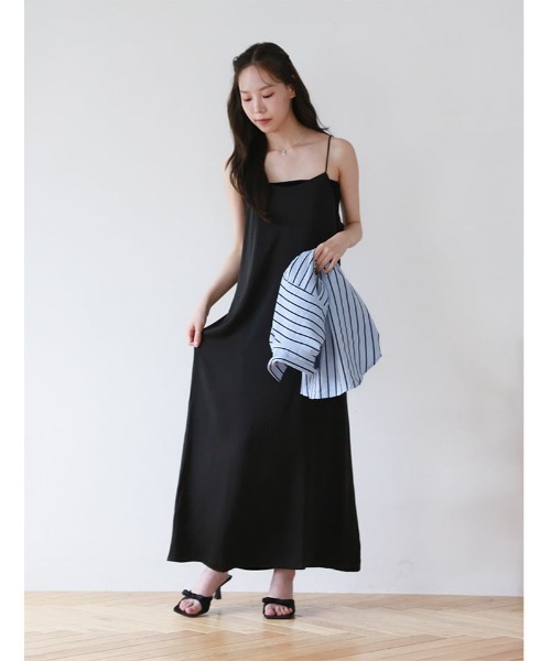 fifth(フィフス)の「マットサテンキャミマキシワンピース(ワンピース・レディース・ブラック/グレー/テラコッタ・M)」の5枚目の写真