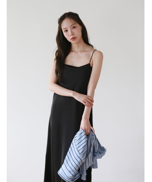 fifth(フィフス)の「マットサテンキャミマキシワンピース(ワンピース・レディース・ブラック/グレー/テラコッタ・M)」の7枚目の写真