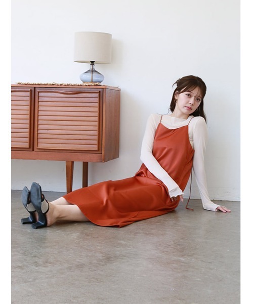 fifth(フィフス)の「マットサテンキャミマキシワンピース(ワンピース・レディース・ブラック/グレー/テラコッタ・M)」の20枚目の写真