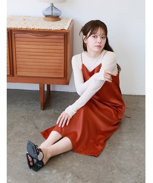 fifth(フィフス)の「マットサテンキャミマキシワンピース(ワンピース・レディース・ブラック/グレー/テラコッタ・M)」の21枚目の写真