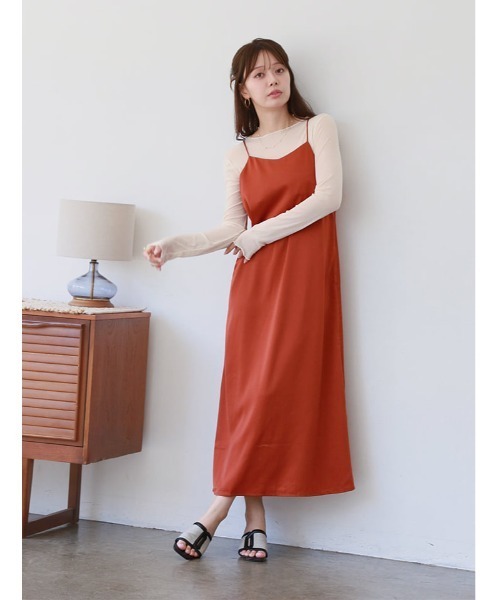 fifth(フィフス)の「マットサテンキャミマキシワンピース(ワンピース・レディース・ブラック/グレー/テラコッタ・M)」の22枚目の写真
