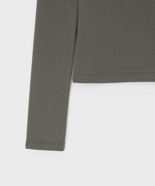 BLACKUP（ブラックアップ）の「[B-BASIC] テンションスタンダードボートネック長袖Tシャツ（Tシャツ/カットソー・レディース・グレー/ミント/ブラック/アイボリー・MEDIUM/SMALL/LARGE）」の7枚目の写真