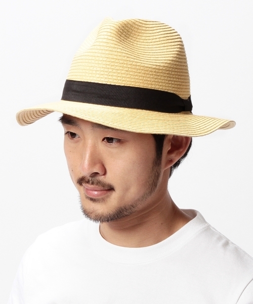 BEAMS（ビームス）の「BEAMS / ペーパーリボンハット（ハット・メンズ・ベージュ/ネイビー・ONE SIZE）」の8枚目の写真