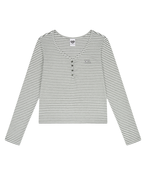 LUVISTRUE(ラヴイズトゥルー)の「BASIC ILOVEU SLEEVE TEE(GRAY)(Tシャツ/カットソー・レディース・その他・FREE)」の2枚目の写真