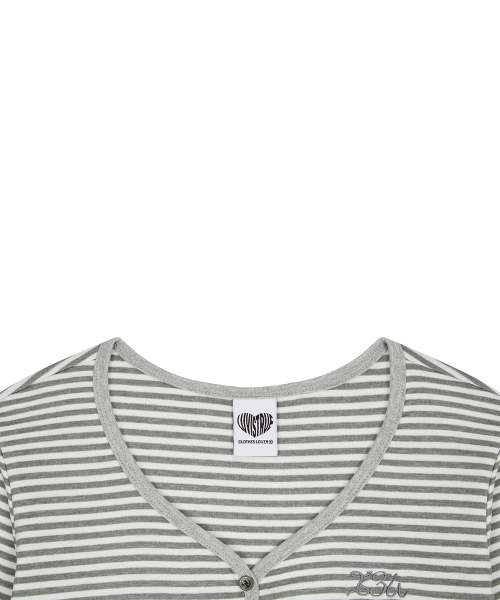 LUVISTRUE(ラヴイズトゥルー)の「BASIC ILOVEU SLEEVE TEE(GRAY)(Tシャツ/カットソー・レディース・その他・FREE)」の4枚目の写真